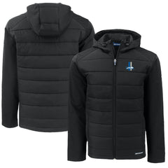 Detroit Lions Cutter & Buck Throwback Big & Tall Evoke Hybrid Eco Softshell Recycled Full-Zip Jacket - Black online