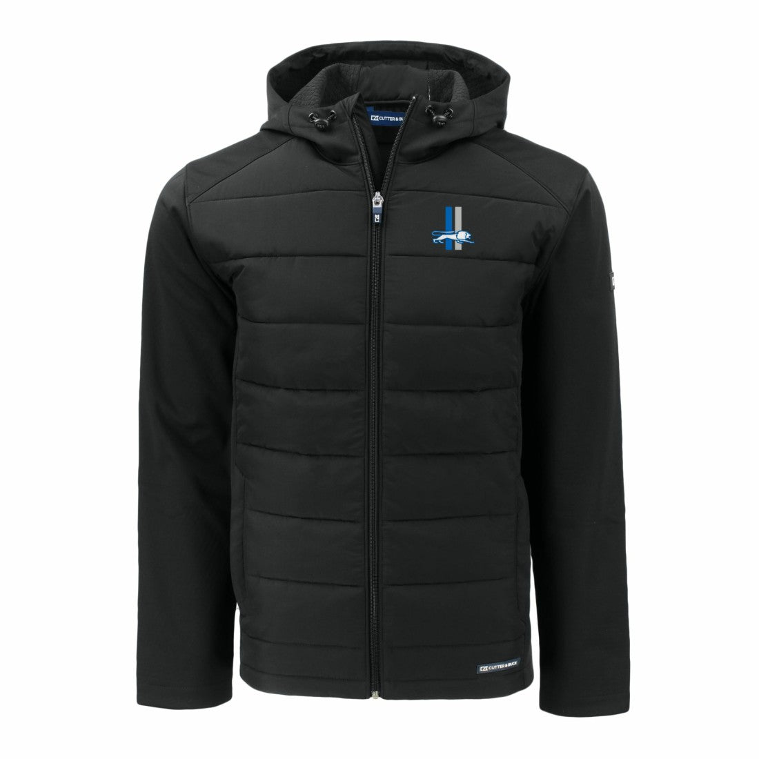 Detroit Lions Cutter & Buck Throwback Big & Tall Evoke Hybrid Eco Softshell Recycled Full-Zip Jacket - Black online