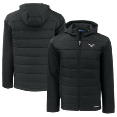 Philadelphia Eagles Cutter & Buck Throwback Big & Tall Evoke Hybrid Eco Softshell Recycled Full-Zip Hoodie - Black online