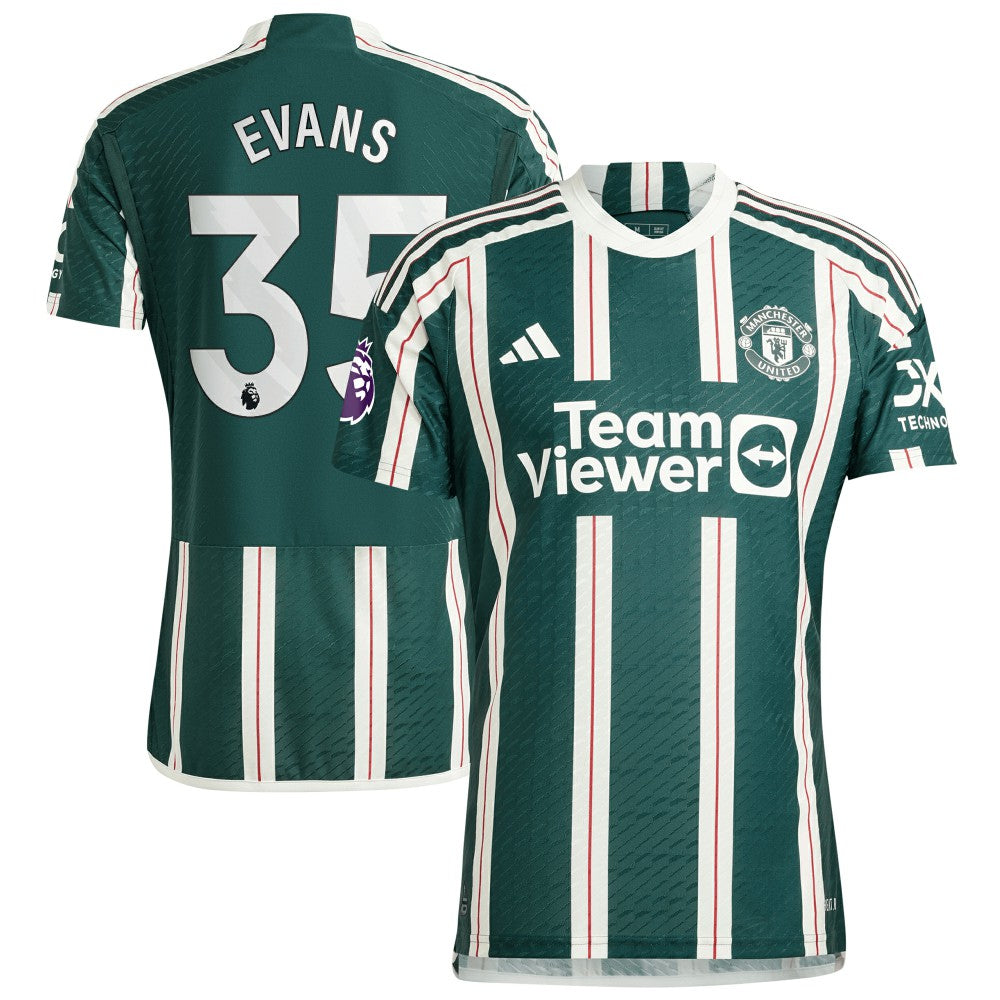 Jonny Evans Manchester United 2023/24 Away Player Jersey – Green | Adidas on sale