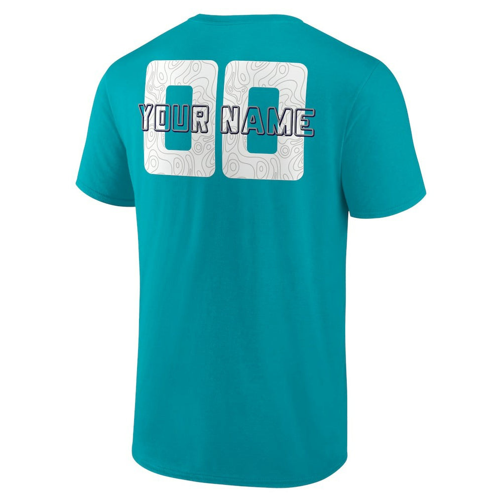 Charlotte Hornets Stellar Personalized Name & Number T-Shirt - Teal discount
