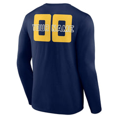 Denver Nuggets Stellar Personalized Name & Number Long Sleeve T-Shirt sale - Navy outlet