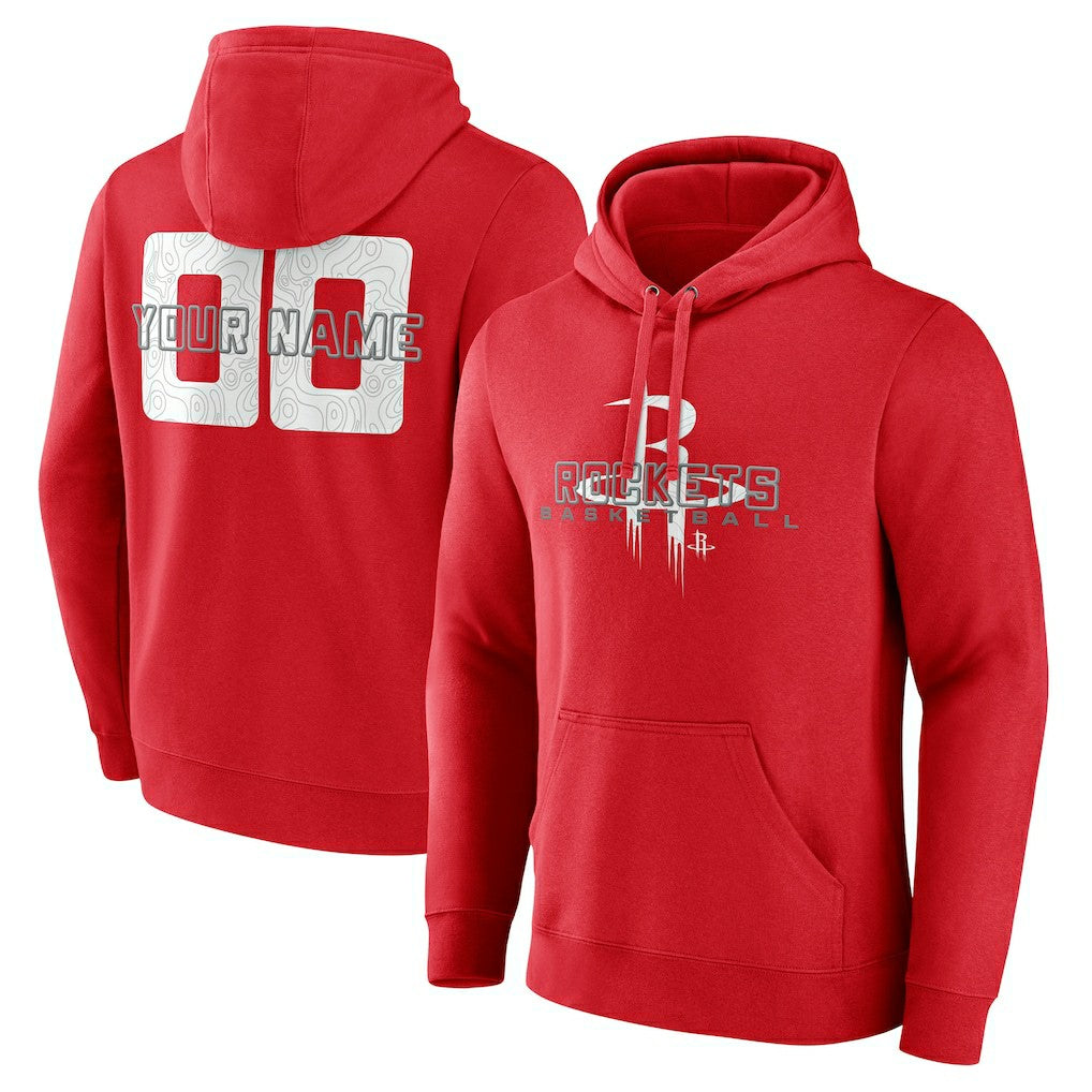 Houston Rockets Stellar Personalized Name & Number Pullover Hoodie - Red outlet