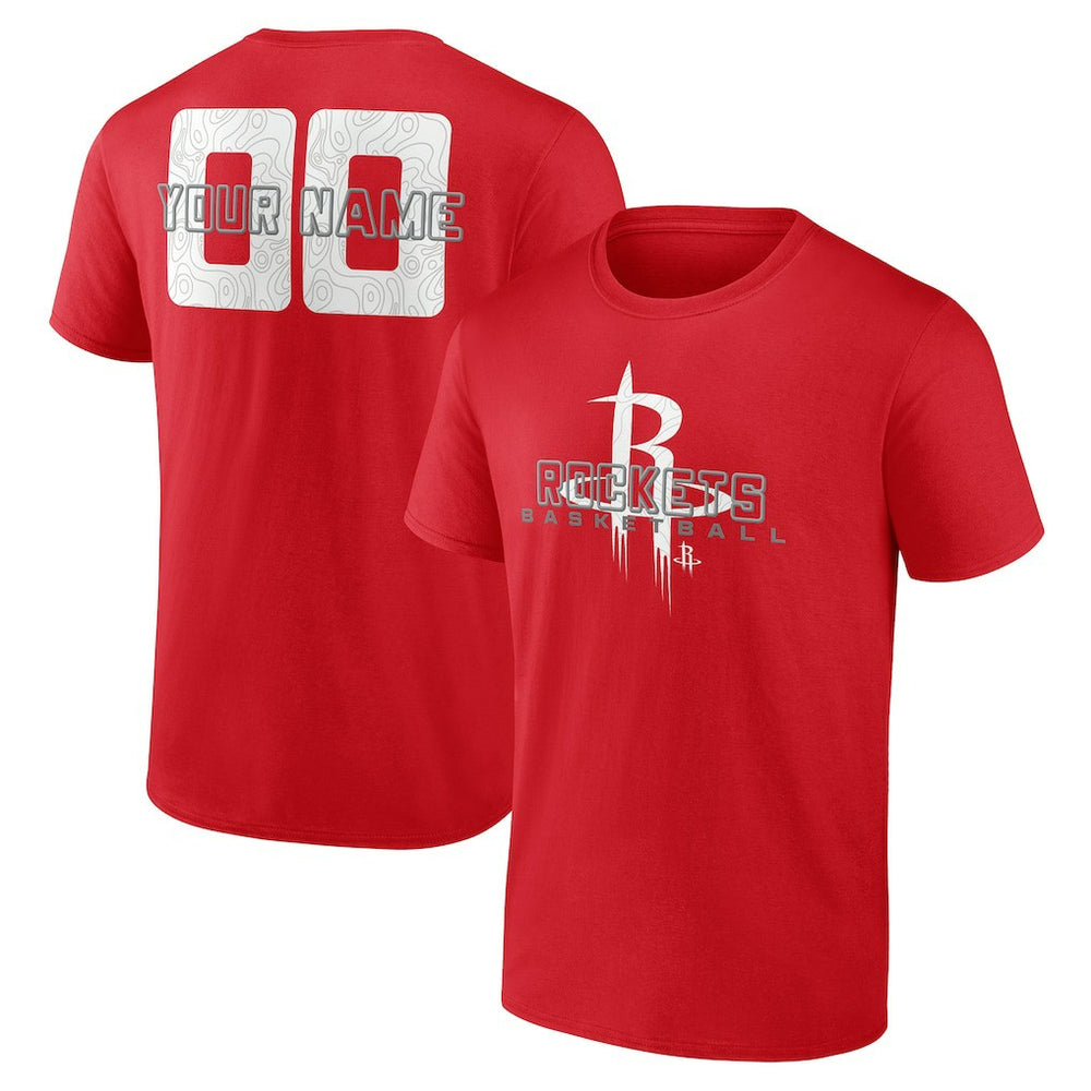 Houston Rockets Stellar Personalized Name & Number T-Shirt - Red discount