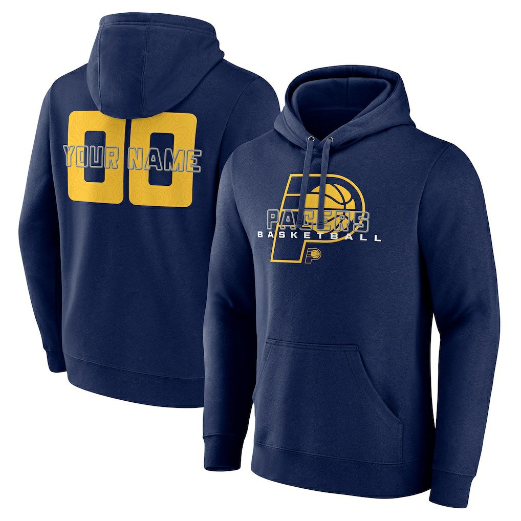 Indiana Pacers Stellar Personalized Name & Number Pullover Hoodie - Navy for sale