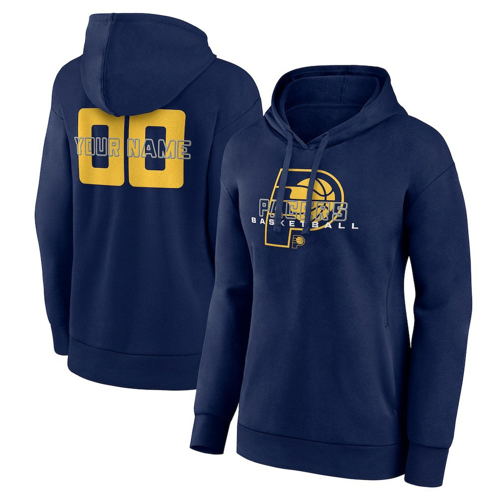 Indiana Pacers Women's Stellar Personalized Name & Number Pullover Hoodie - Navy discount
