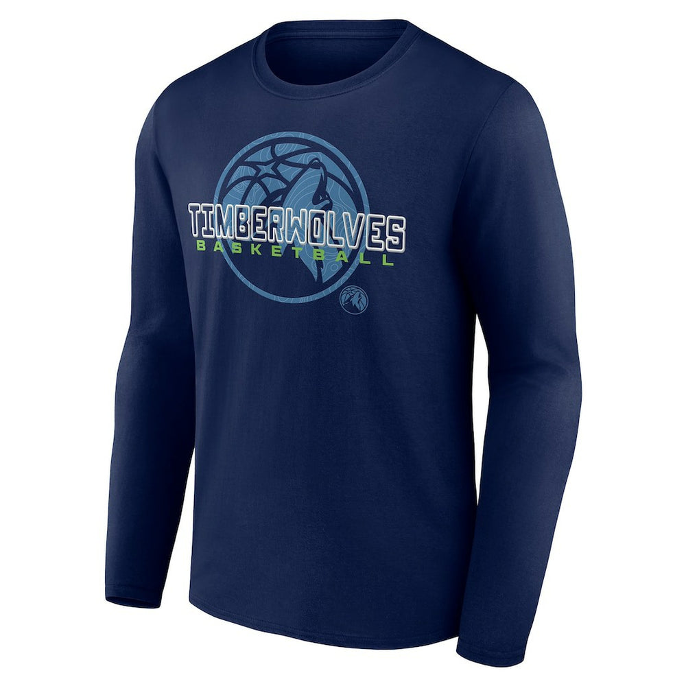Minnesota Timberwolves Stellar Personalized Name & Number Long Sleeve T-Shirt - Navy online