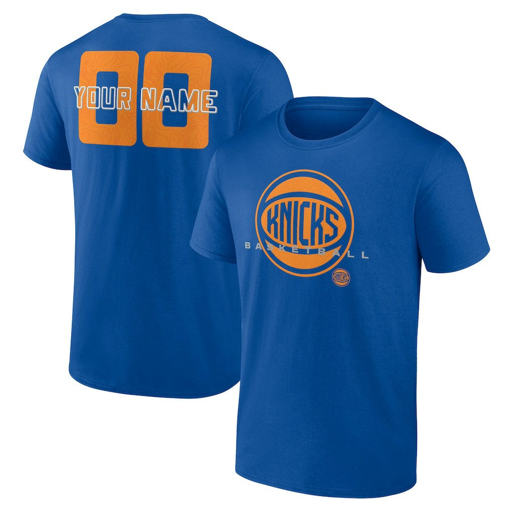 New York Knicks Stellar Personalized Name & Number T-Shirt - Blue on sale