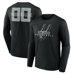 San Antonio Spurs Stellar Personalized Name & Number Long Sleeve T-Shirt - Black cheap
