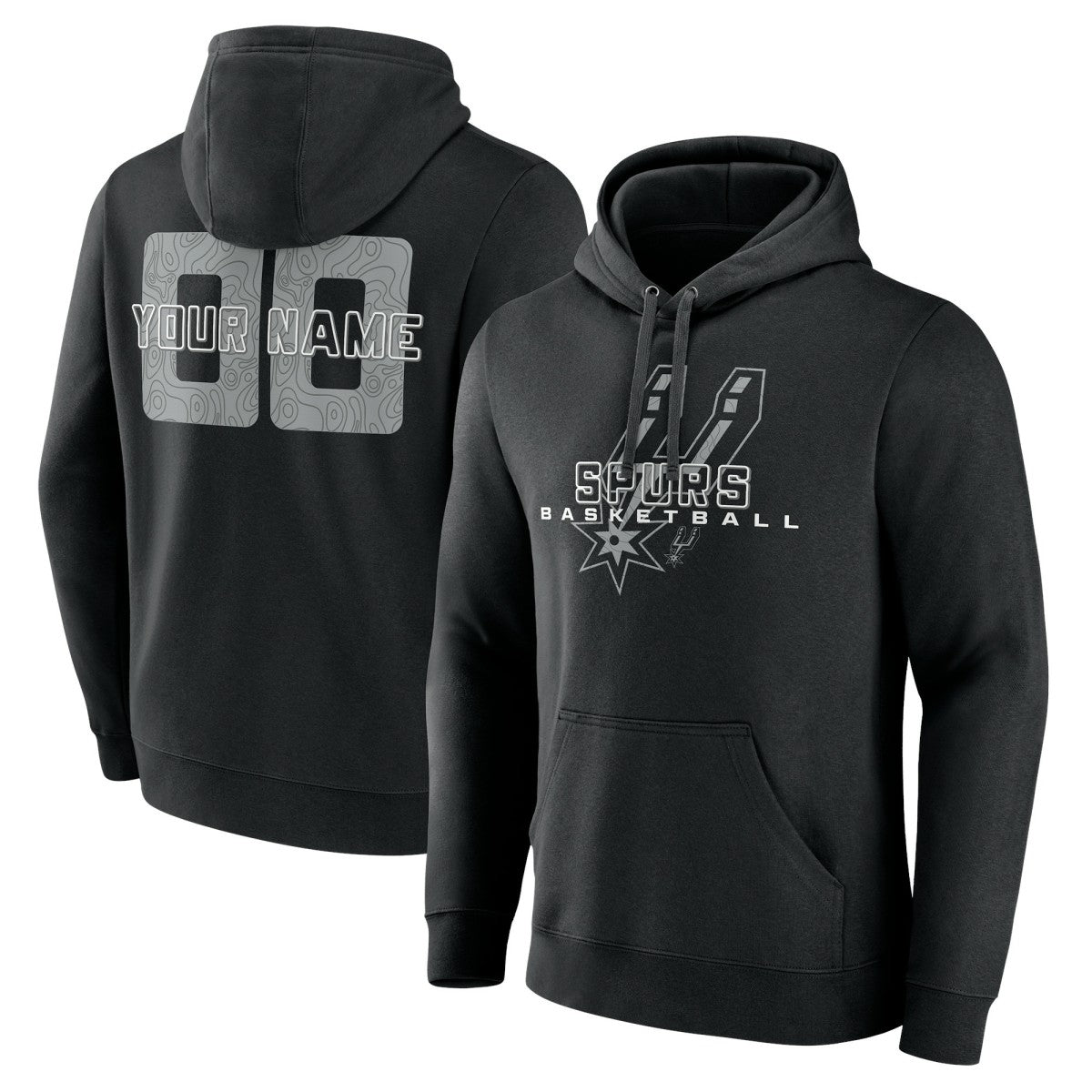 San Antonio Spurs Stellar Personalized Name & Number Pullover Hoodie - Black discount