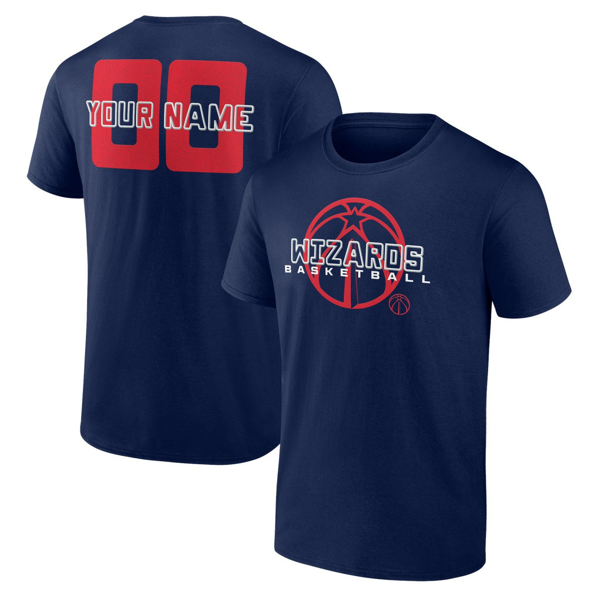 Washington Wizards Stellar Personalized Name & Number T-Shirt - Navy cheap