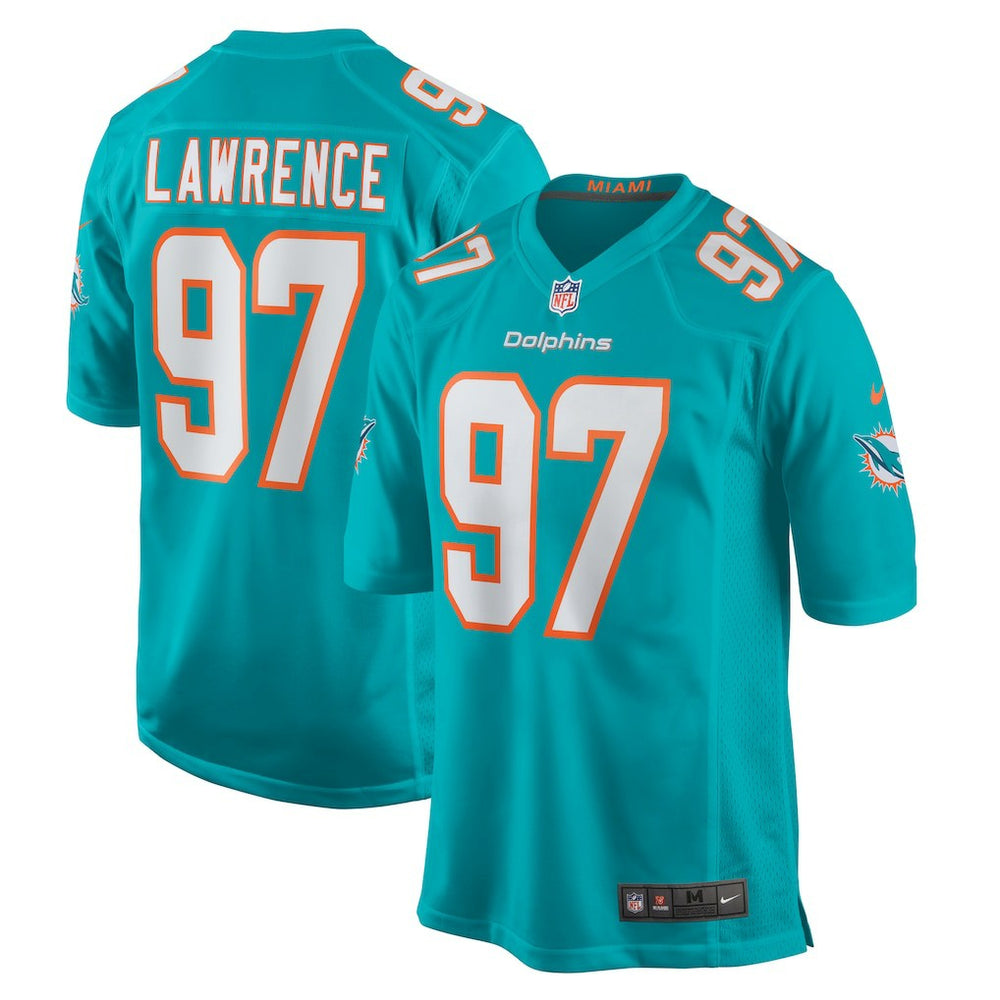 Rashard Lawrence Miami Dolphins Team Game Jersey - Aqua | Nike for sale