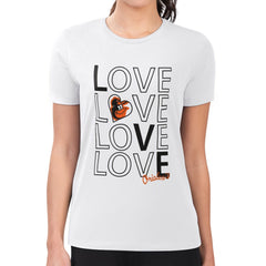 Baltimore Orioles G-III 4Her by Carl Banks Women's Super-Slim Fit Lightweight Love Graphic Team T-Shirt - White