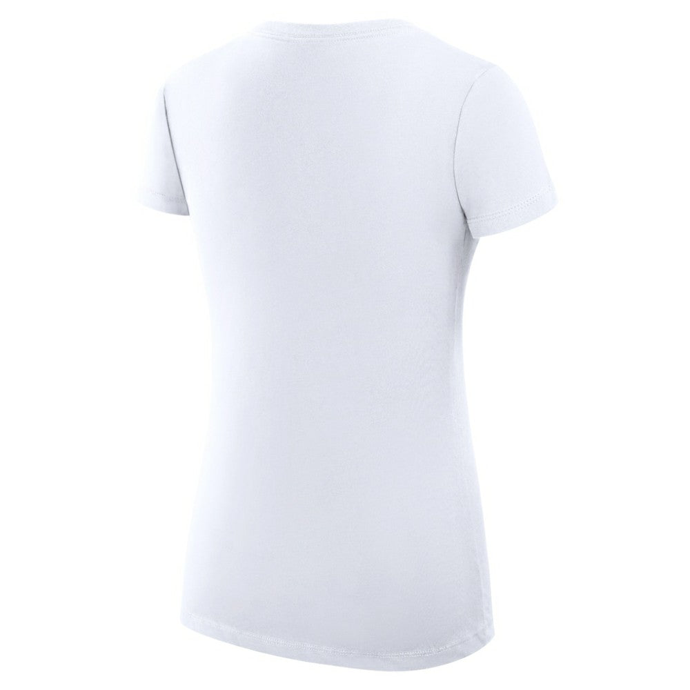 Atlanta Braves G-III 4Her by Carl Banks Women's Super-Slim Fit Lightweight Love Graphic Team V-Neck T-Shirt - White