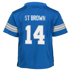 Amon-Ra St. Brown Detroit Lions Preschool Player Game Jersey - Blue | Nike for sale