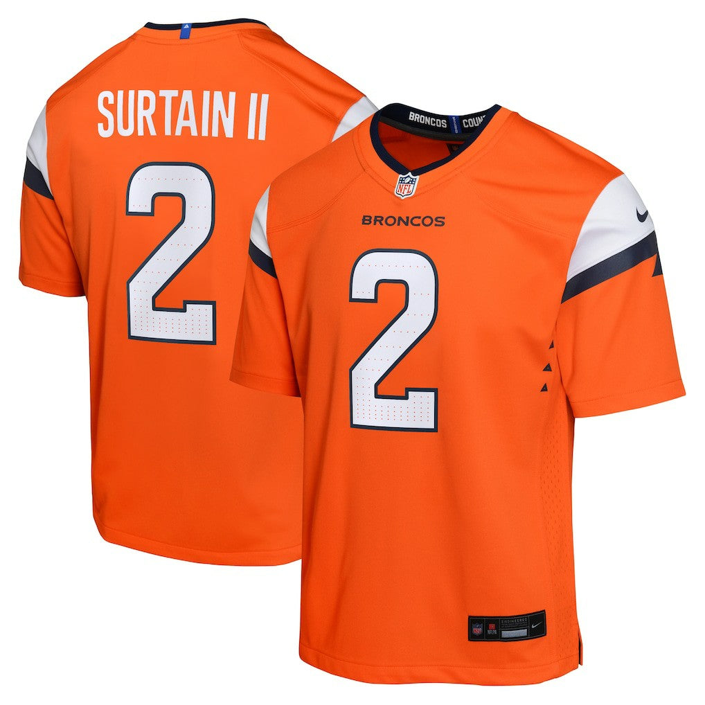 Patrick Surtain II Denver Broncos Youth Game Jersey - Orange | Nike outlet