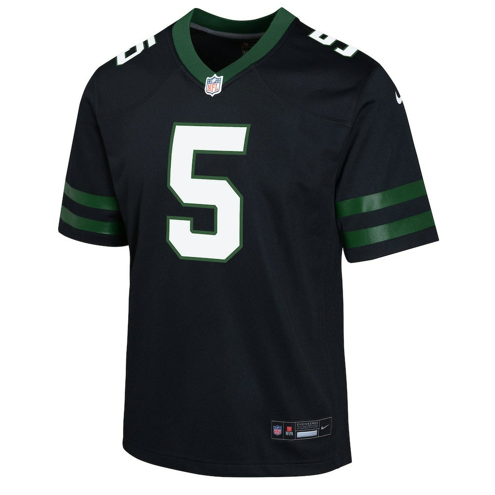 Garrett Wilson New York Jets Youth Game Jersey - Black | Nike for sale