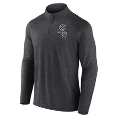 Chicago White Sox Profile Big & Tall Raglan Quarter-Zip Top - Black