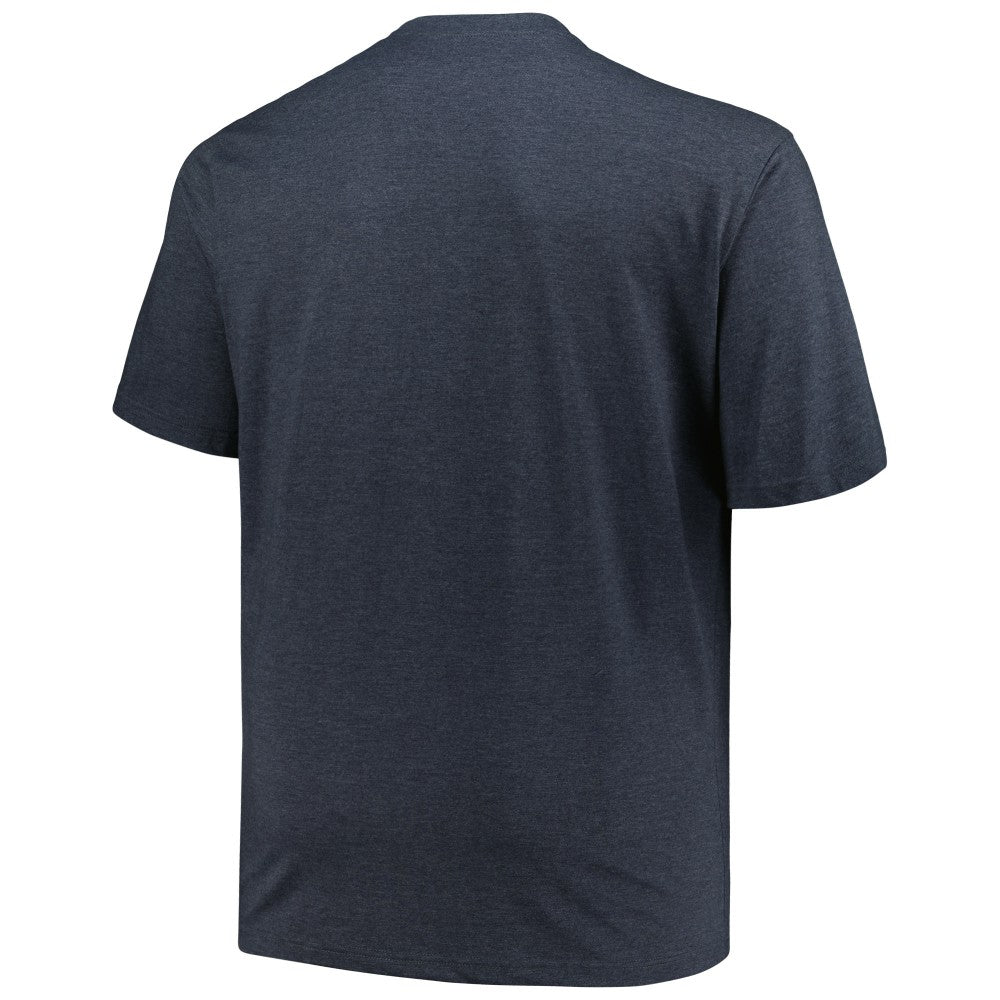 Milwaukee Brewers Profile Big & Tall Weathered Logo T-Shirt - Heather Navy