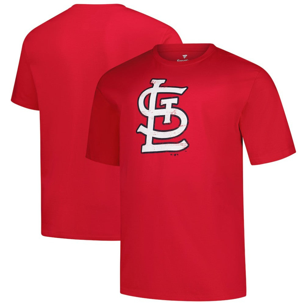 St. Louis Cardinals Profile Big & Tall Weathered Logo T-Shirt - Red