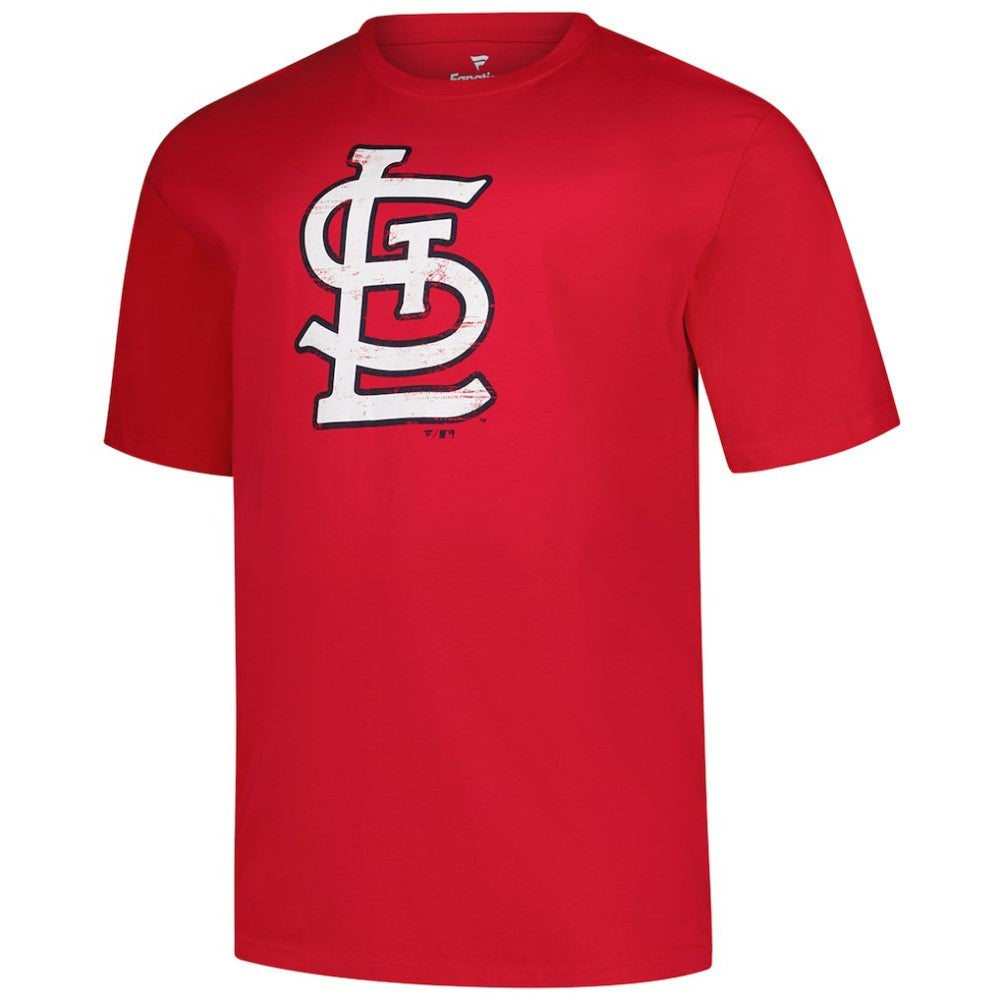 St. Louis Cardinals Profile Big & Tall Weathered Logo T-Shirt - Red