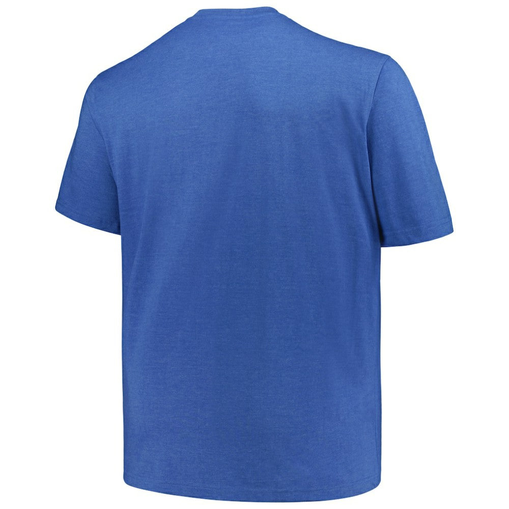 Chicago Cubs Profile Big & Tall Weathered Logo T-Shirt - Heather Royal