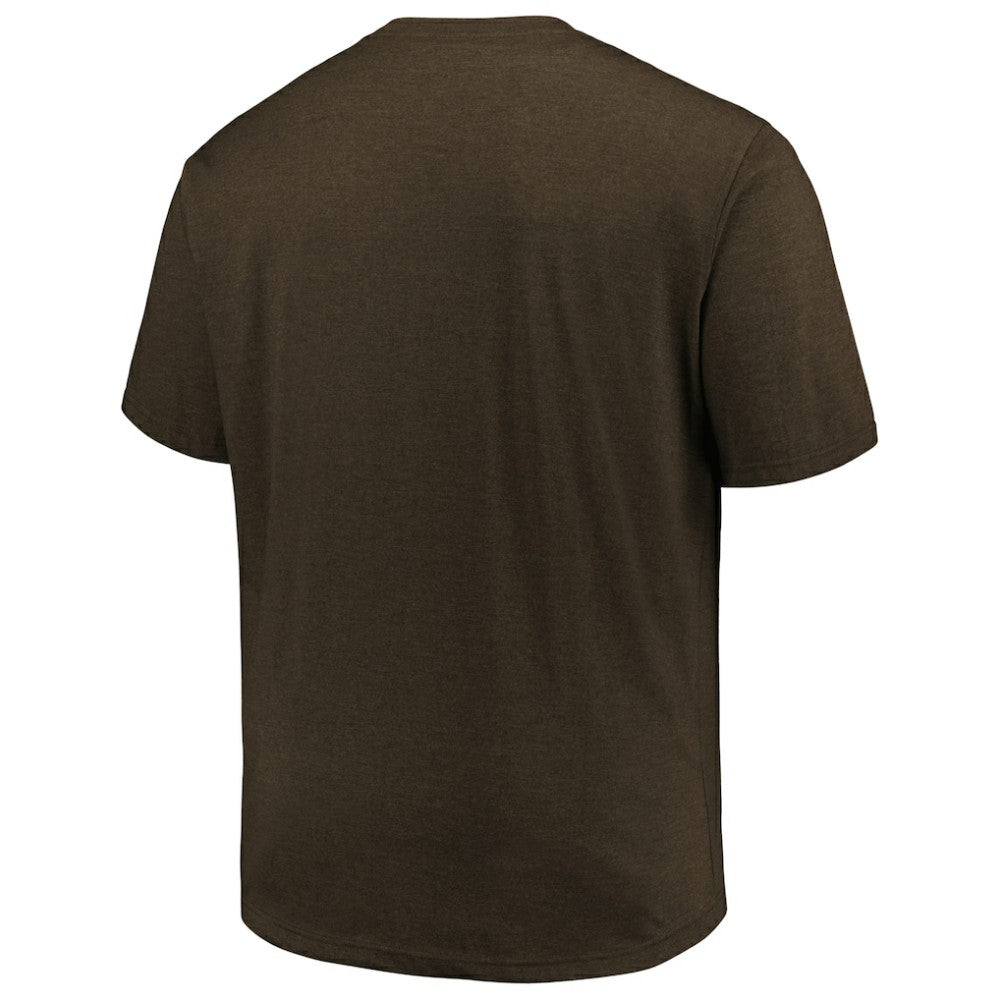 San Diego Padres Profile Big & Tall Weathered Logo T-Shirt - Heather Brown