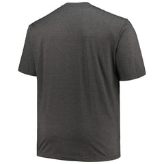 Pittsburgh Pirates Profile Big & Tall Weathered Logo T-Shirt - Heather Black