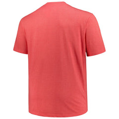 Cincinnati Reds Profile Big & Tall Weathered Logo T-Shirt - Heather Red