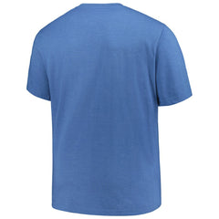 Texas Rangers Profile Big & Tall Weathered Logo T-Shirt - Heather Royal