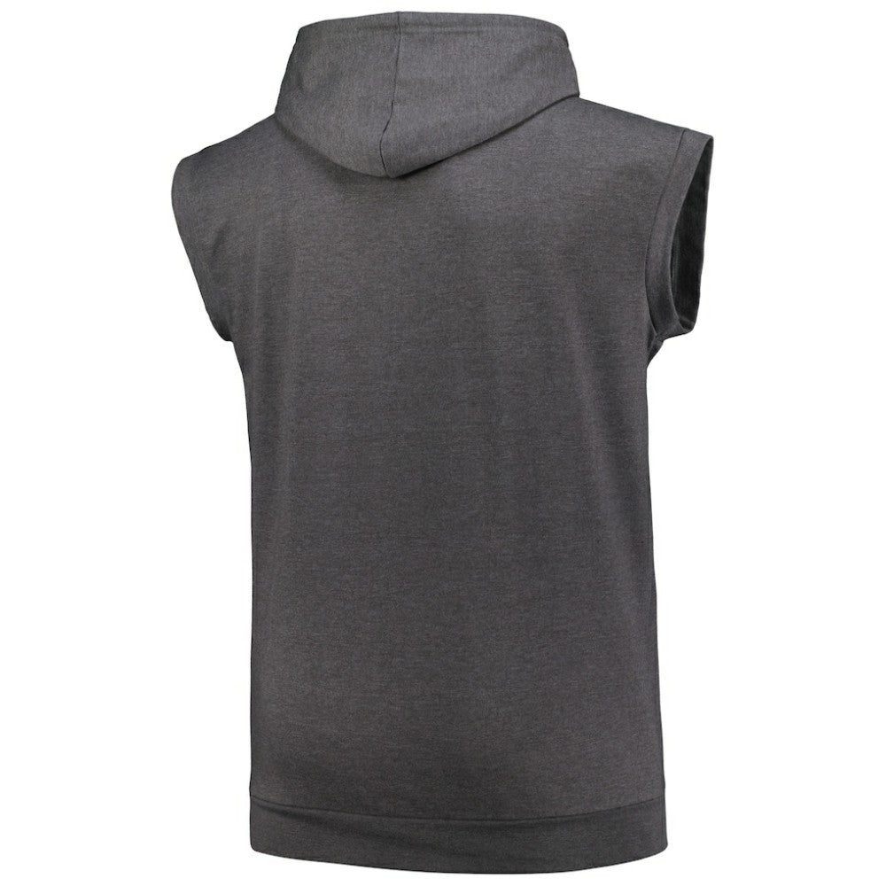 Houston Astros Profile Big & Tall Muscle Sleeveless Pullover Hoodie - Heather Charcoal