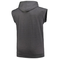 Houston Astros Profile Big & Tall Muscle Sleeveless Pullover Hoodie - Heather Charcoal