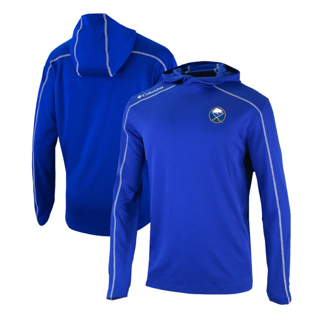 Buffalo Sabres Columbia Omni-Wick Shotgun Long Sleeve Hoodie T-Shirt Blue