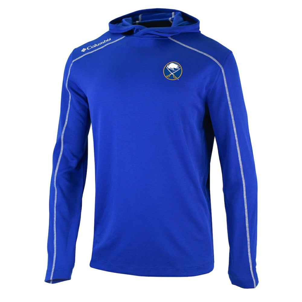 Buffalo Sabres Columbia Omni-Wick Shotgun Long Sleeve Hoodie T-Shirt Blue