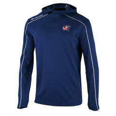Columbus Blue Jackets Columbia Omni-Wick Shotgun Long Sleeve Hoodie T-Shirt Navy