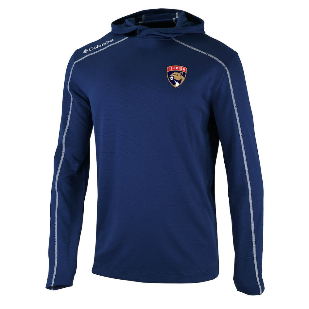 Florida Panthers Columbia Omni-Wick Shotgun Long Sleeve Hoodie T-Shirt Navy