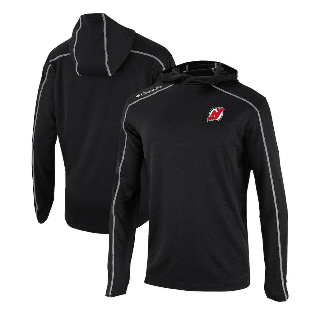 New Jersey Devils Columbia Omni-Wick Shotgun Long Sleeve Hoodie T-Shirt Black