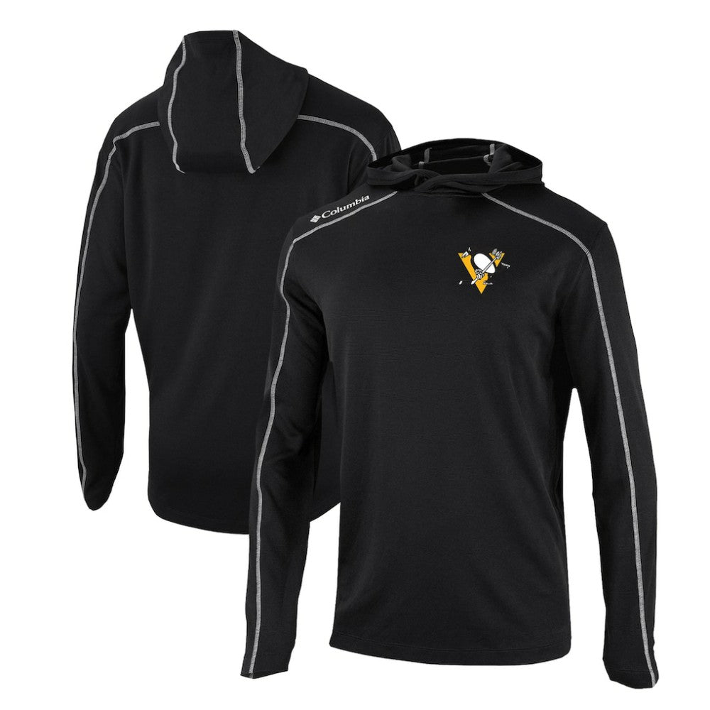 Pittsburgh Penguins Columbia Omni-Wick Shotgun Long Sleeve Hoodie T-Shirt Black