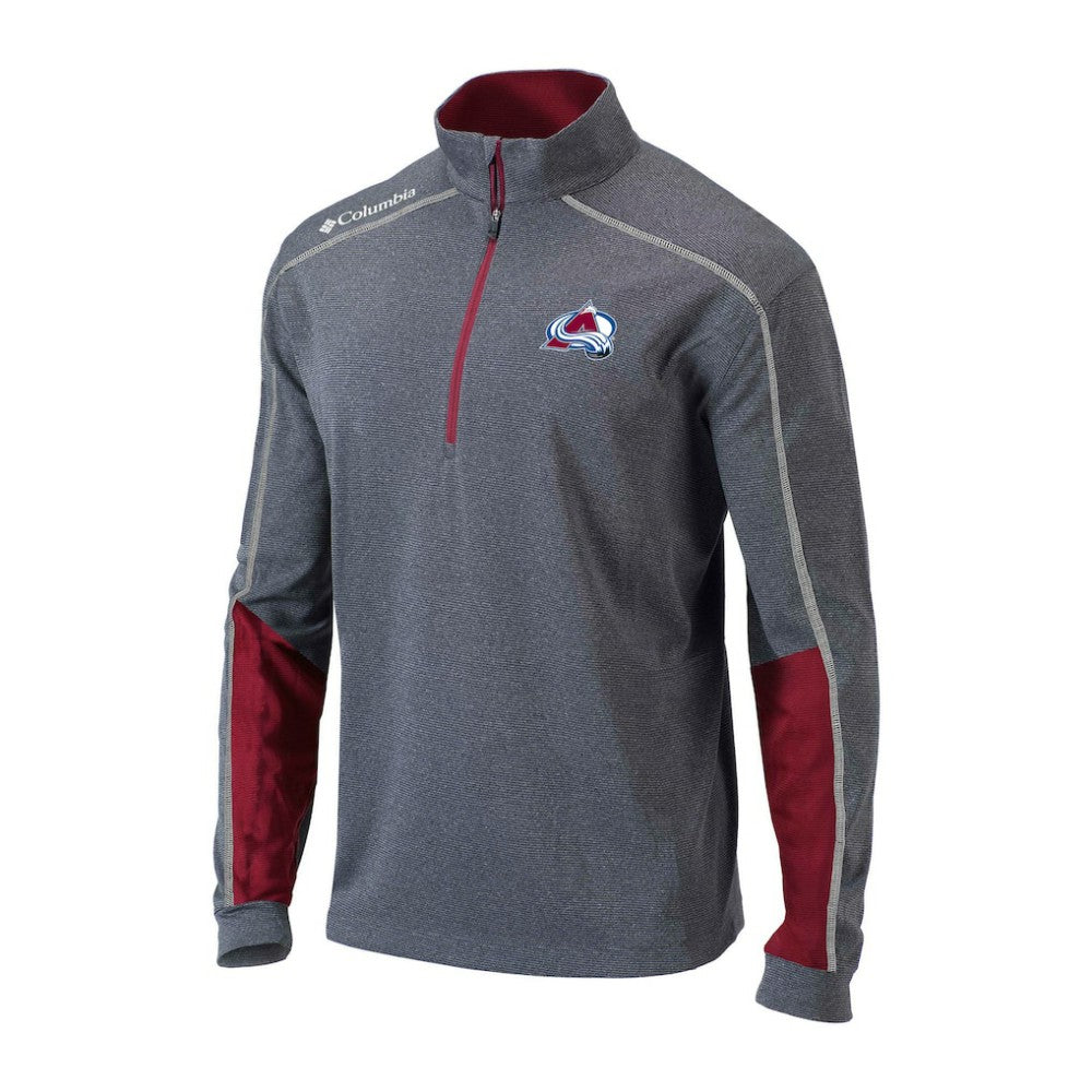 Colorado Avalanche Columbia Omni-Wick Shotgun 2.0 Quarter-Zip Pullover Top Gray/Purple
