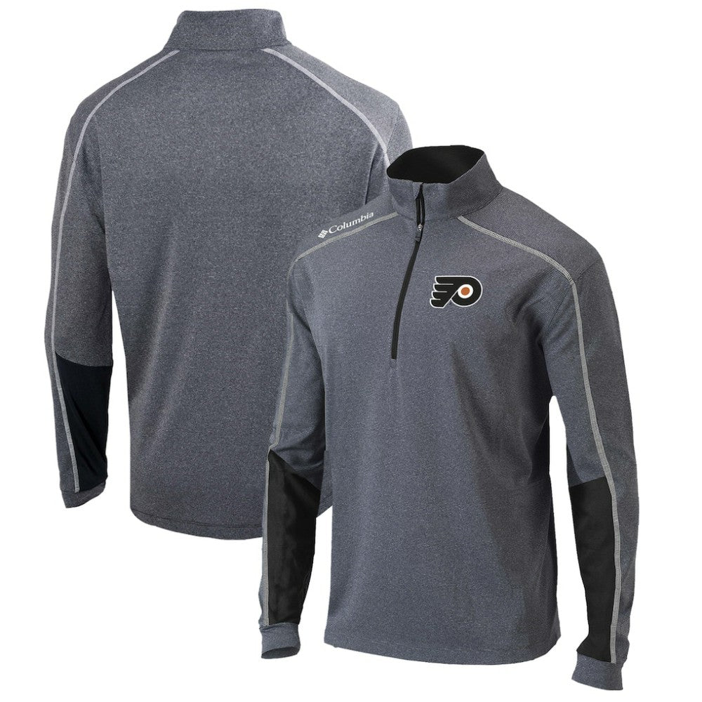 Philadelphia Flyers Columbia Omni-Wick Shotgun 2.0 Quarter-Zip Pullover Top Gray/Black