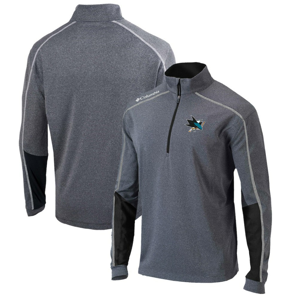 San Jose Sharks Columbia Omni-Wick Shotgun 2.0 Quarter-Zip Pullover Top Gray/Black