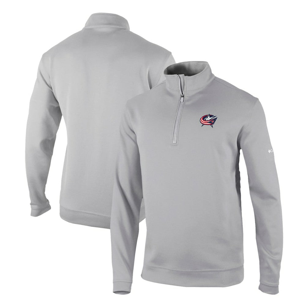 Columbus Blue Jackets Columbia Omni-Wick Wickhams Hills Half-Zip Pullover Top Gray