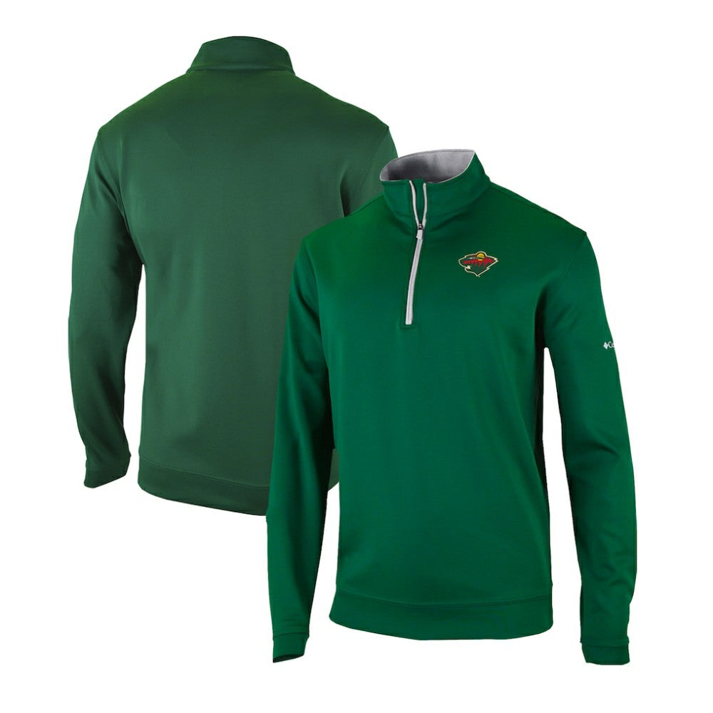 Minnesota Wild Columbia Omni-Wick Wickhams Hills Half-Zip Pullover Top Green