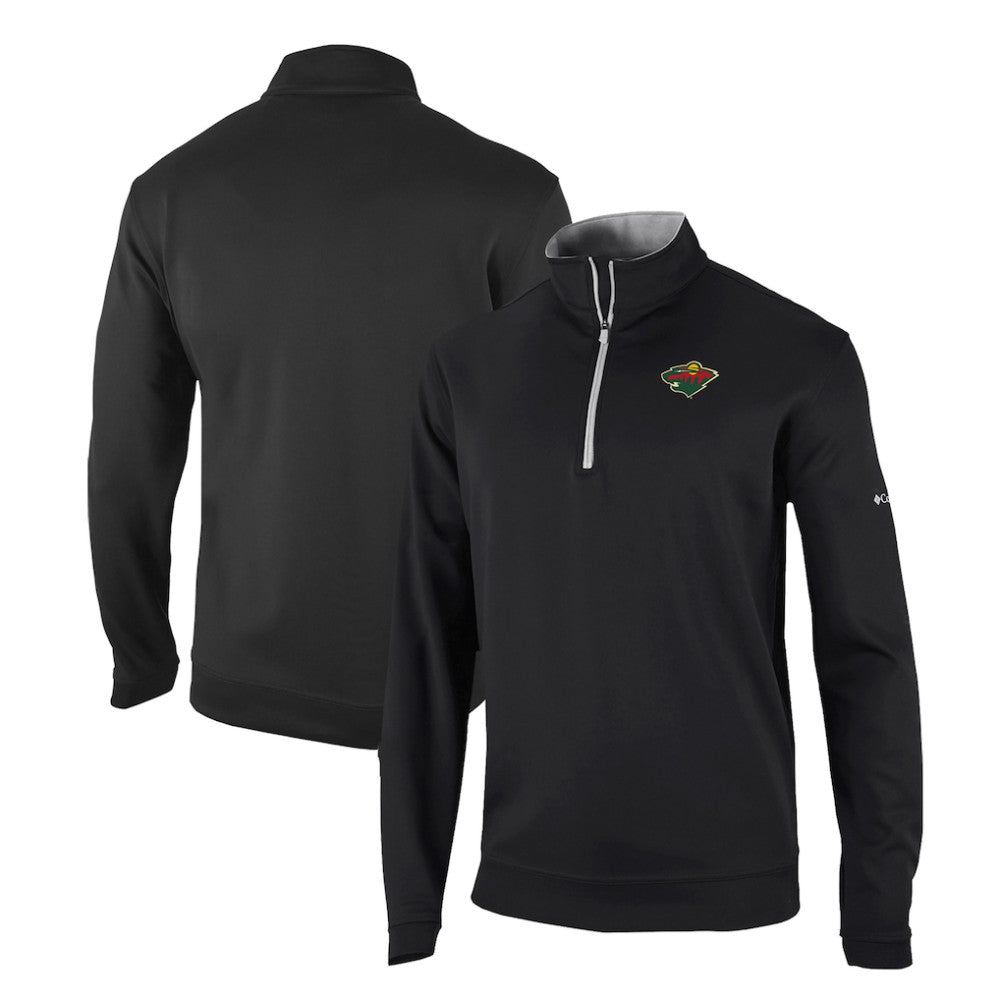 Minnesota Wild Columbia Omni-Wick Wickhams Hills Half-Zip Pullover Top Black