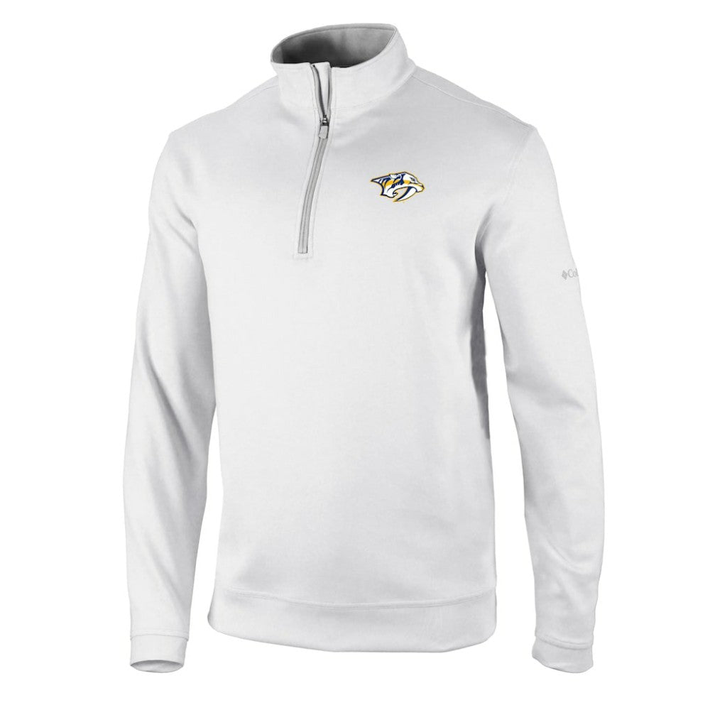 Nashville Predators Columbia Omni-Wick Wickhams Hills Half-Zip Pullover Top White