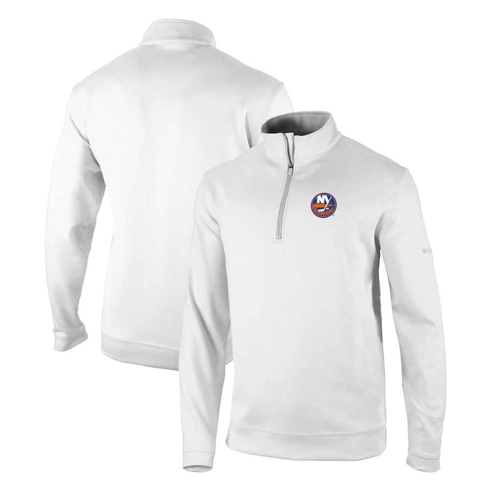 New York Islanders Columbia Omni-Wick Wickhams Hills Half-Zip Pullover Top White