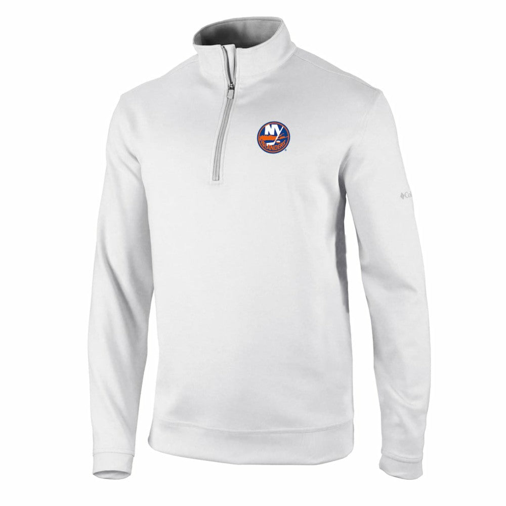 New York Islanders Columbia Omni-Wick Wickhams Hills Half-Zip Pullover Top White