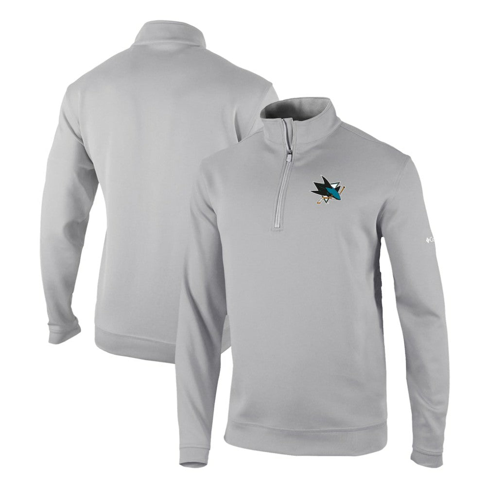 San Jose Sharks Columbia Omni-Wick Wickhams Hills Half-Zip Pullover Top Gray
