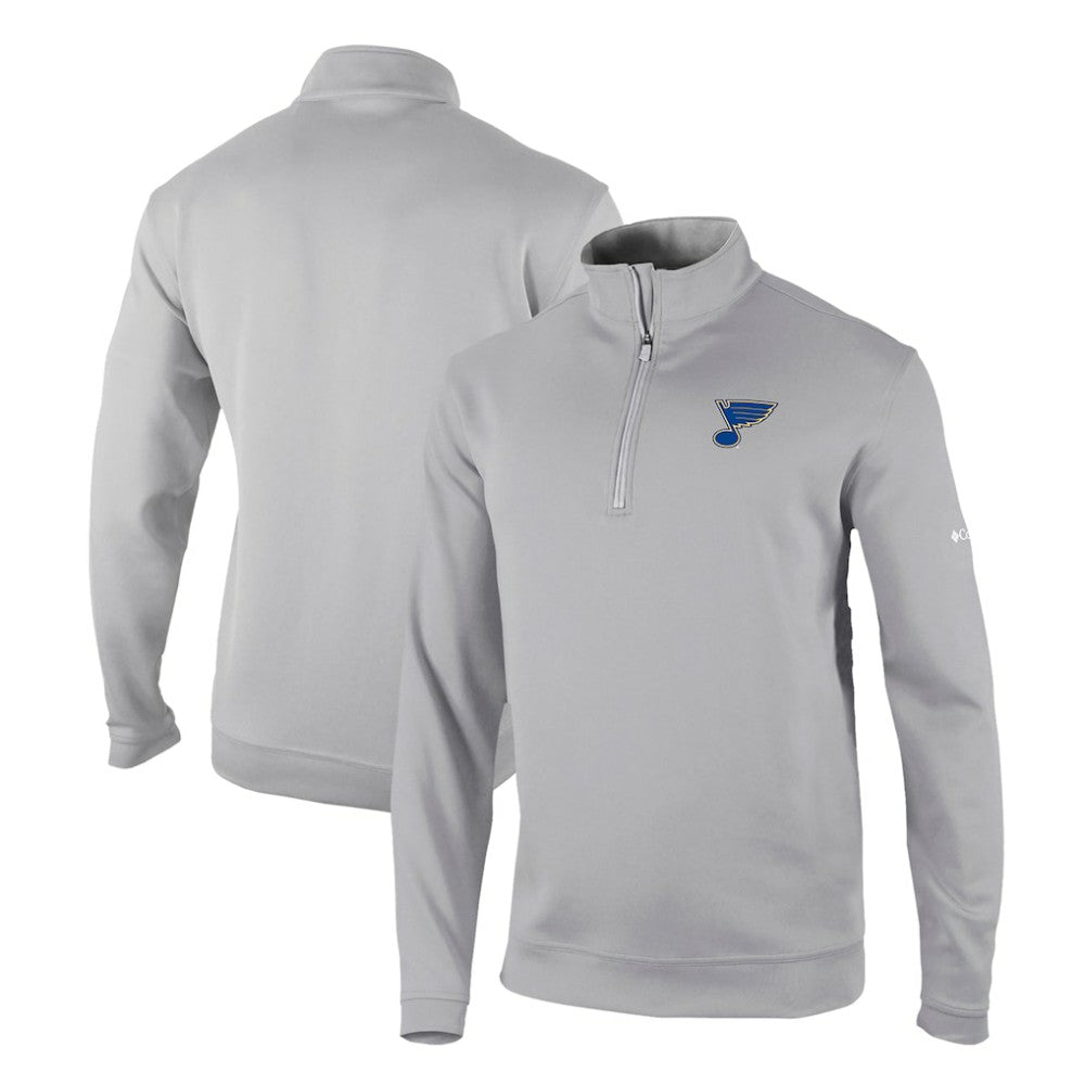 St. Louis Blues Columbia Omni-Wick Wickhams Hills Half-Zip Pullover Top Gray