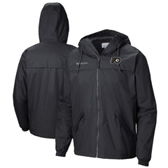 Philadelphia Flyers Columbia Oroville Creek Lightweight Full-Zip Windbreaker Jacket Black